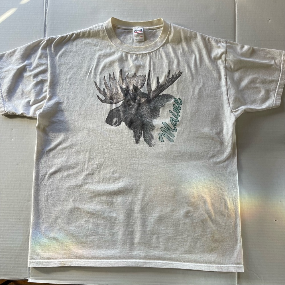 90s Moose Nature Woodland Animal Antlers Maine Shirt size Extra Large
